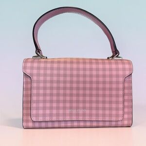 Henri Bendel Pink Gingham Top Handle Bag